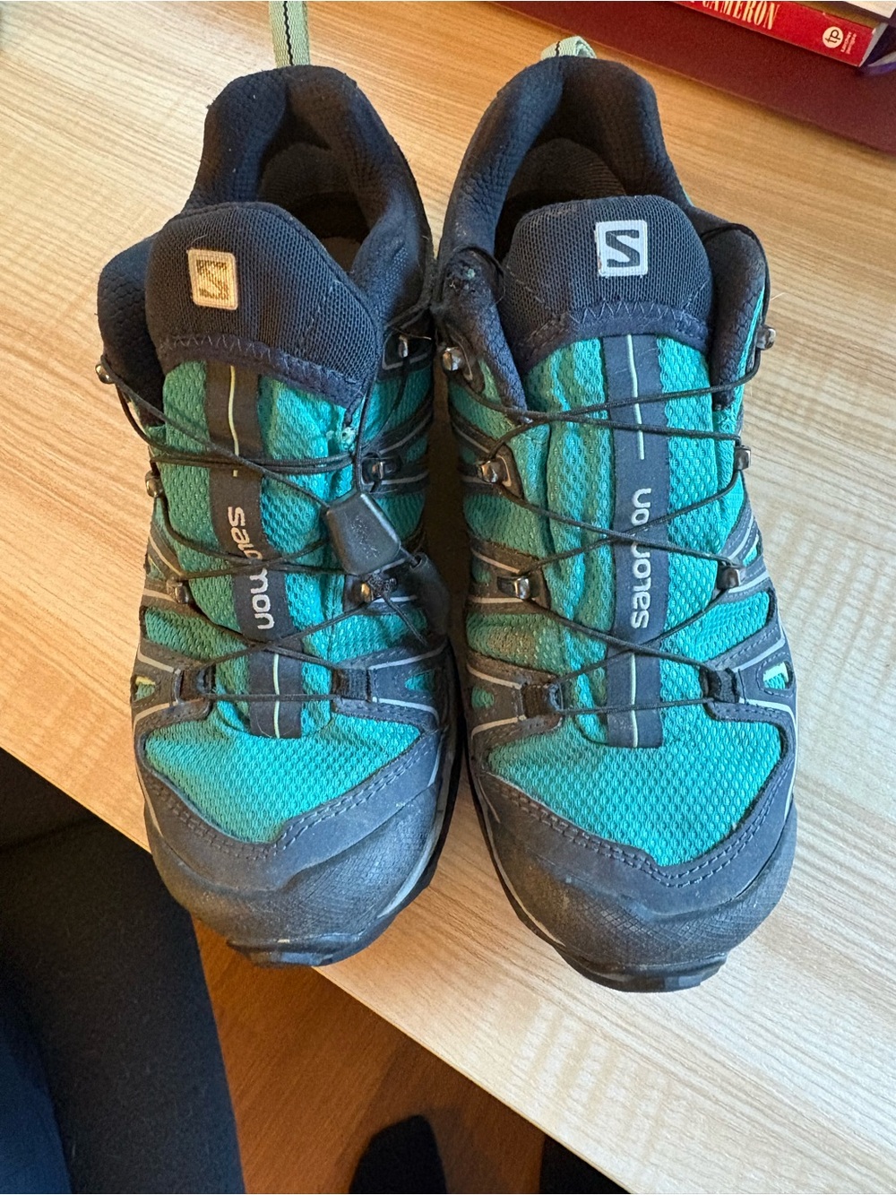 Salomon women’s Teal and blue Trail Shoes